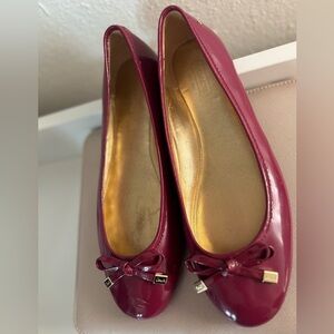 Coach Magenta Patent Leather Flats